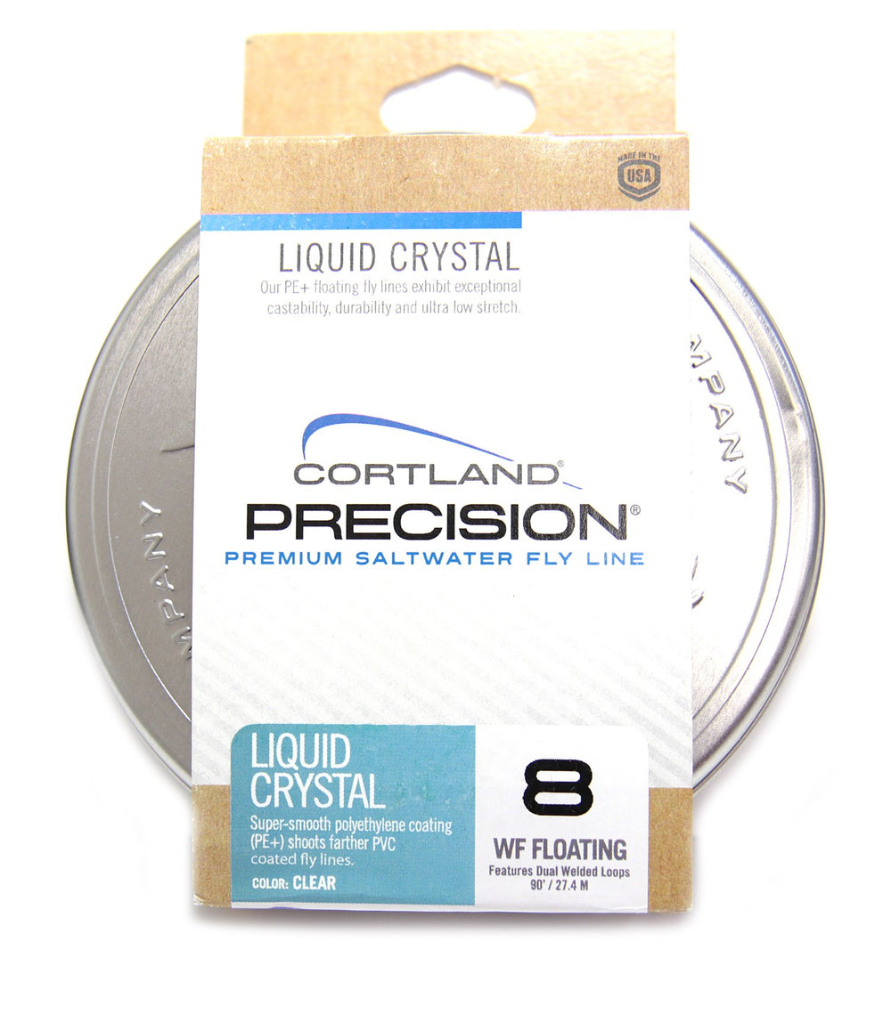 Cortland Flats Taper fly line in clear water for visibility and precise casting.