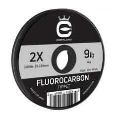 Cortland Fluorocarbon Tippet 30yd, 2X-9lb, ideal for stealthy trout presentations.