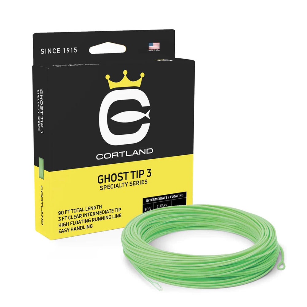 Cortland Precision 5' Ghost Tip Fly Line WF8FI with clear tip and mint green color