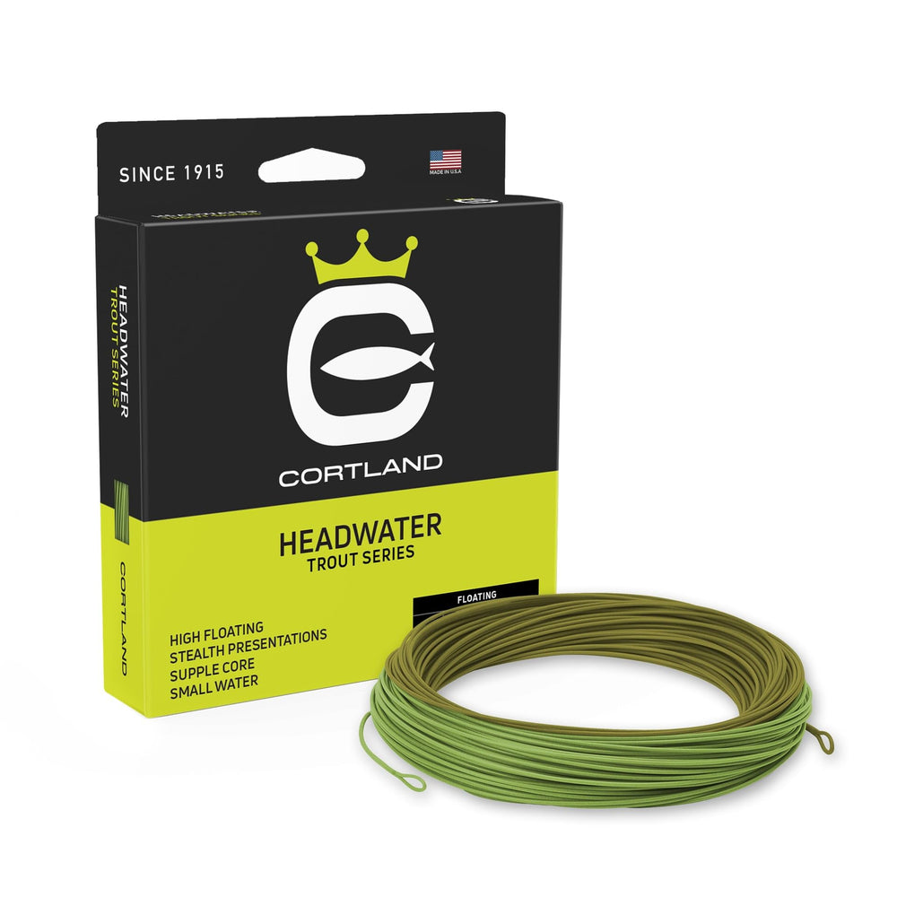 Cortland Headwater Fly Line WF1F with mute olive head for stealth in gin-clear water