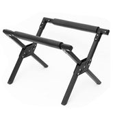 Cosiki folding cooler stand side view shows a sturdy aluminum frame for outdoor use.