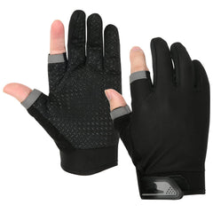 Cosmos flexible fishing gloves with cut finger design in nylon