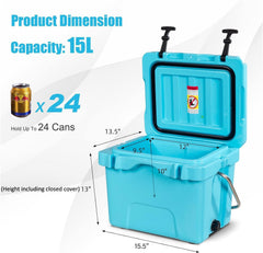 COSTWAY 16-Quart Cooler open lid interior for loading and organizing