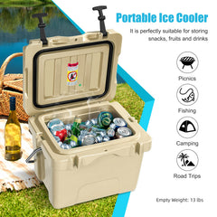 Costway 16-quart cooler rotomolded construction for rugged outdoor durability