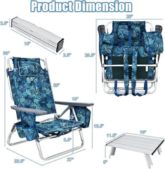 Costway backpack beach chairs headrest close-up for comfortable support