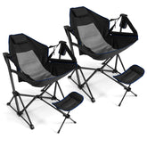 Costway folding camping chair with footrest for extended outdoor comfort