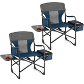 Costway folding camping chair with side table for drinks and snacks