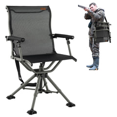 Costway folding hunting chair with 360 swivel for silent field scanning