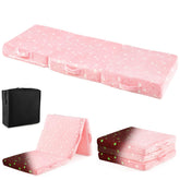 Costzon foldable pink floor mattress for kids offers portable comfort for naps and play.