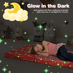 Costzon tri-folding nap mat converts into a kid-friendly reclining chair.