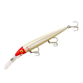 Cotton Cordell Deep Diving Red Fin Pearl-Red topwater wake promotes heart-stopping strikes.