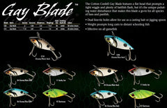 Cotton Cordell Gay Blade Chartreuse 2in showing pulsating water disturbance to attract fish