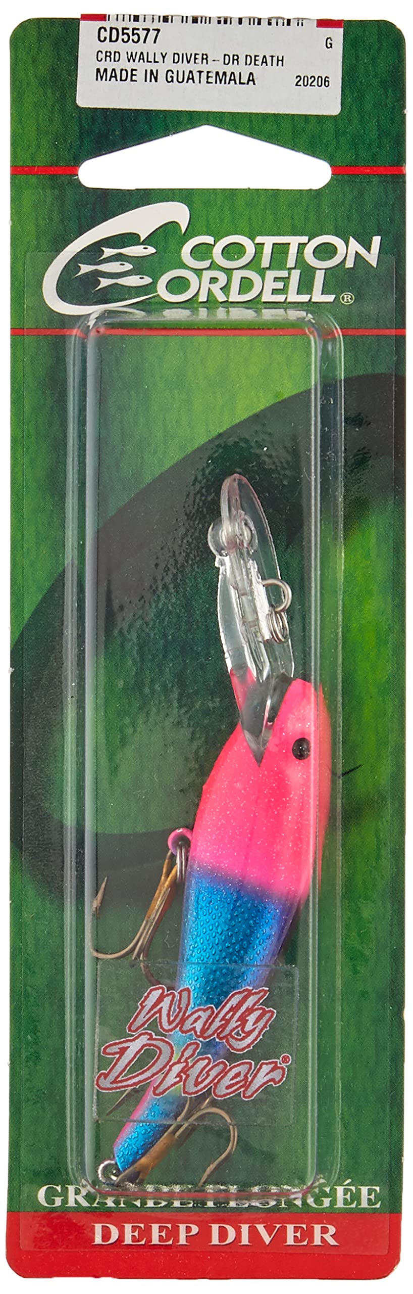 Cotton Cordell Wally Diver CD5577 Dr Death side view to lure walleyes at depth.