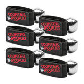 Counter Assault bear bell 1 inch chrome six-pack attached to backpack for wildlife awareness