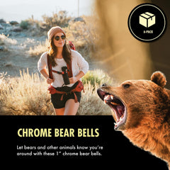 Bear bell on backpack demonstrates practical wildlife signaling during hiking