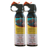 Counter Assault practice bear spray shows a 30-foot range for safe training and quick-draw practice.