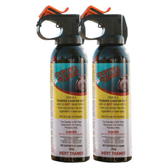 Counter Assault practice bear spray shows a 30-foot range for safe training and quick-draw practice.