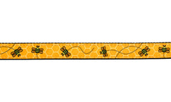 Busy Bee pattern on nylon webbing adds color to bags and décor projects