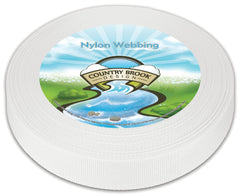 Country Brook Design lite weight nylon webbing close-up, smooth texture ideal for bags.