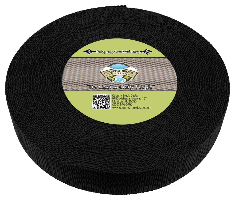Country Brook Design polypro webbing 2 inch roll for lightweight, durable strapping.