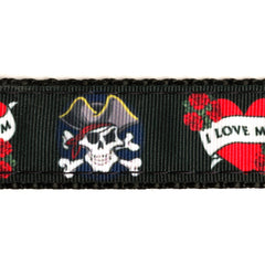 Country Brook Design tattoo-style print on black nylon webbing adds edgy style.