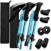 Covacure hiking poles extended to 120 cm for versatile height adjustment on tall hikers