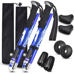 Covacure trekking poles extended-length for customizable height during long hikes