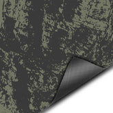 Covertech HD Window Camo front view on olive drab bark for hunting blinds.