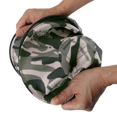 Outdoor fishing and sun protection hat in gray camouflage