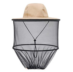 CozyCabin mosquito head net hat beige - front view