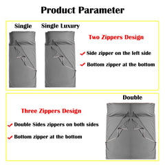 Cozysilk GANNAFEE liner reversible design offers flexible bed entry from either side