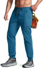 CQR men's hiking pants side view in Ascend Peak Glaucous for outdoor comfort during trails