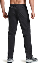 CQR men's hiking pants elastic waist closeup for flexible fit.