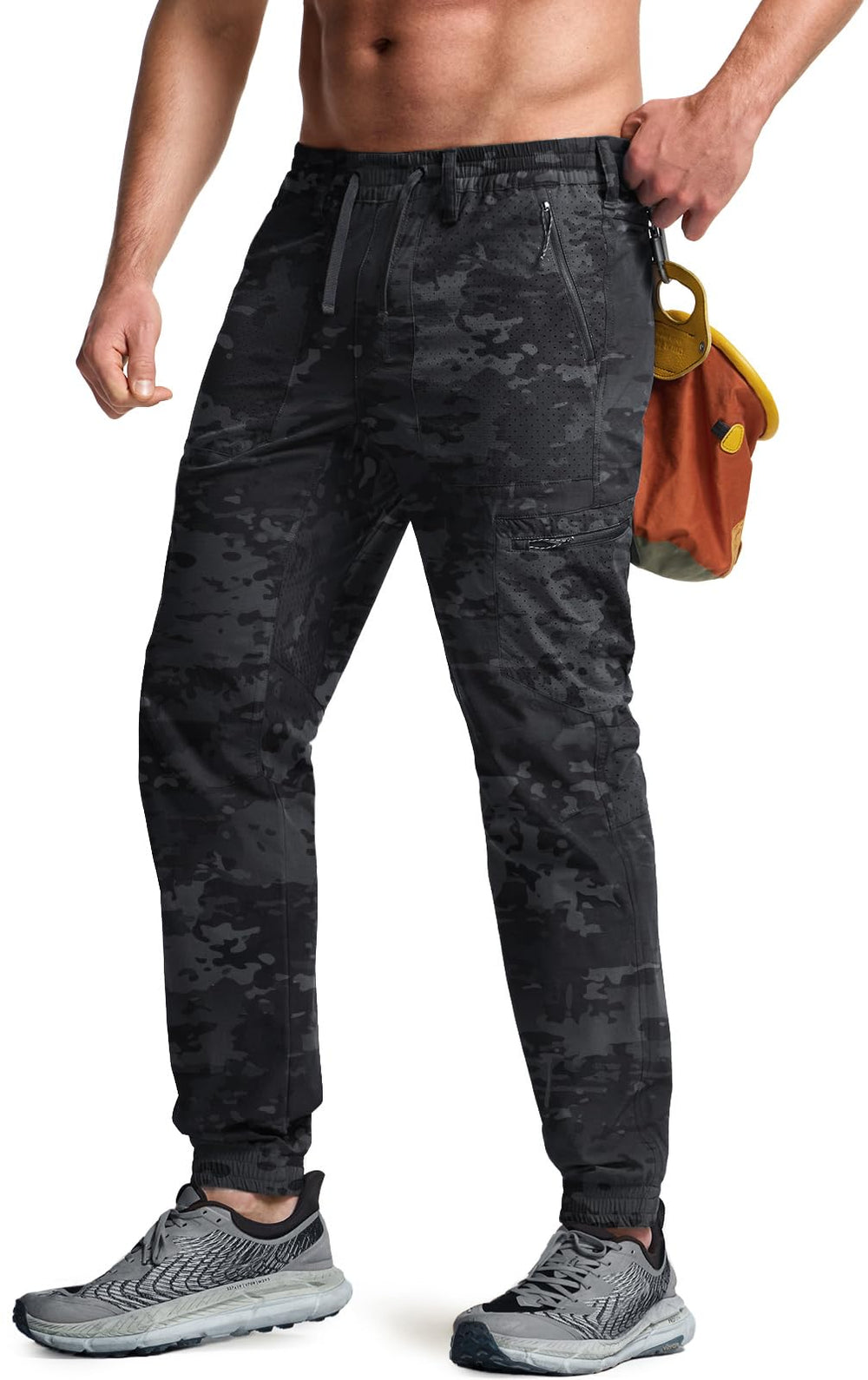 CQR Men's Lightweight Vent Hiking Pants Ascend Peak Camo offer breathable comfort during hikes.