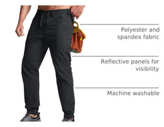 CQR water-resistant fabric on hiking pants handles light rain.