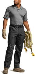CQR men's quick dry work pants fabric ripstop detail emphasizes lasting resilience.