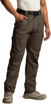 CQR men's quick dry work pants front view showing rugged outdoor-ready design for work tasks