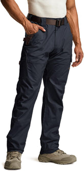 CQR Men's Quick Dry Work Pants front view show lightweight comfort for daily tasks.