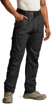 CQR men's quick dry work pants front view for all-day job-site comfort