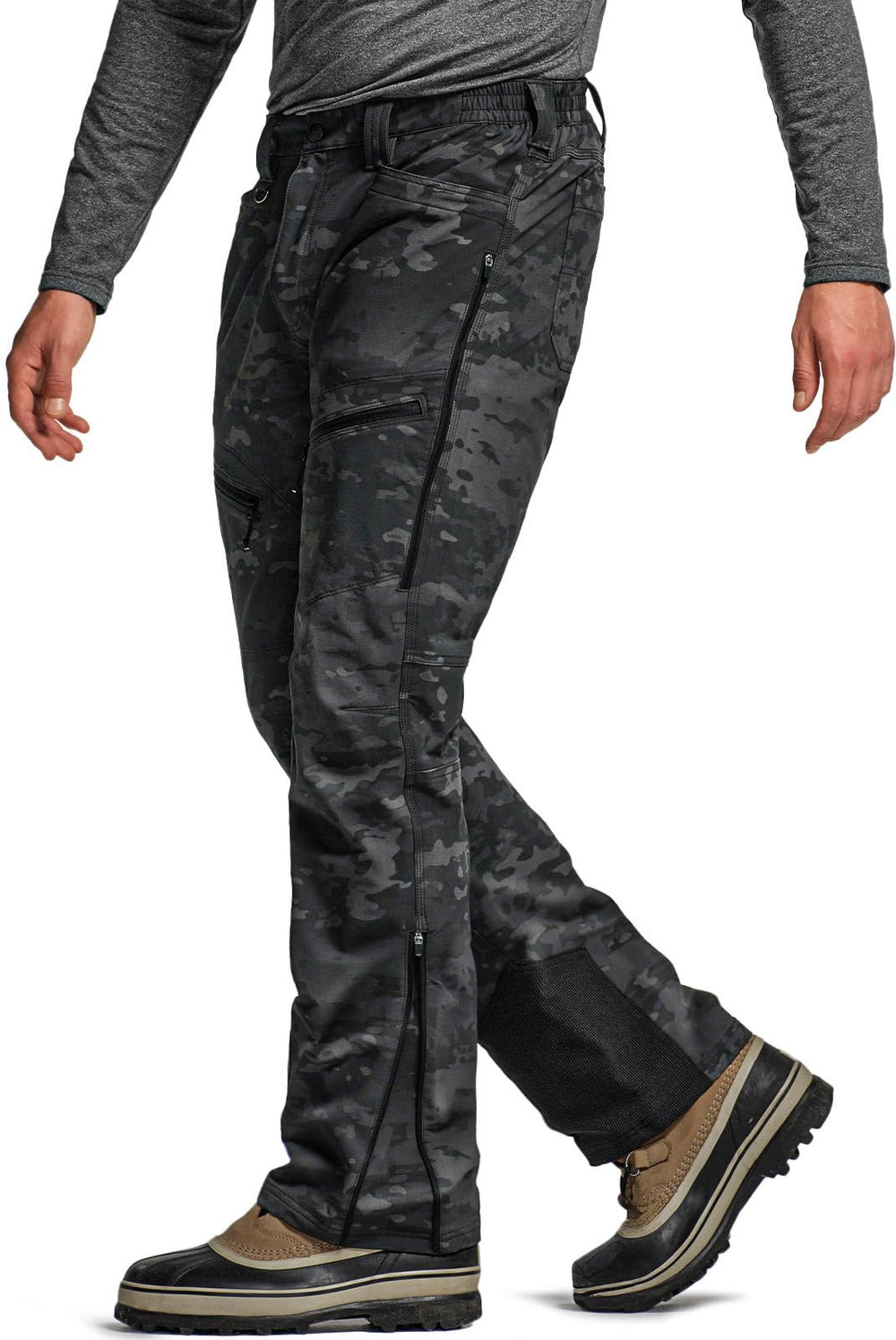 CQR Men’s Teton softshell pants winter-hiking wind protection.