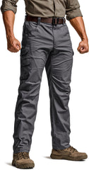 CQR Men's Utility Flex Cargo Pants front view show versatile everyday wear