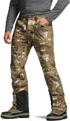 CQR Teton Softshell Pants front view highlight wind resistance and winter hiking comfort.