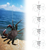 4-pack stainless steel crab snare traps with 8 loops