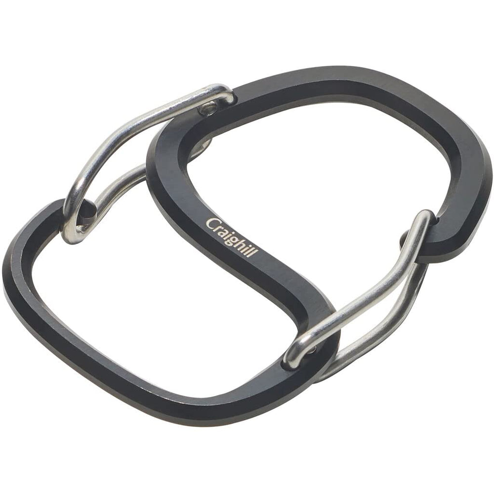 Craighill Coachwhip Carabiner keyclip in vapor black, secure daily carry.