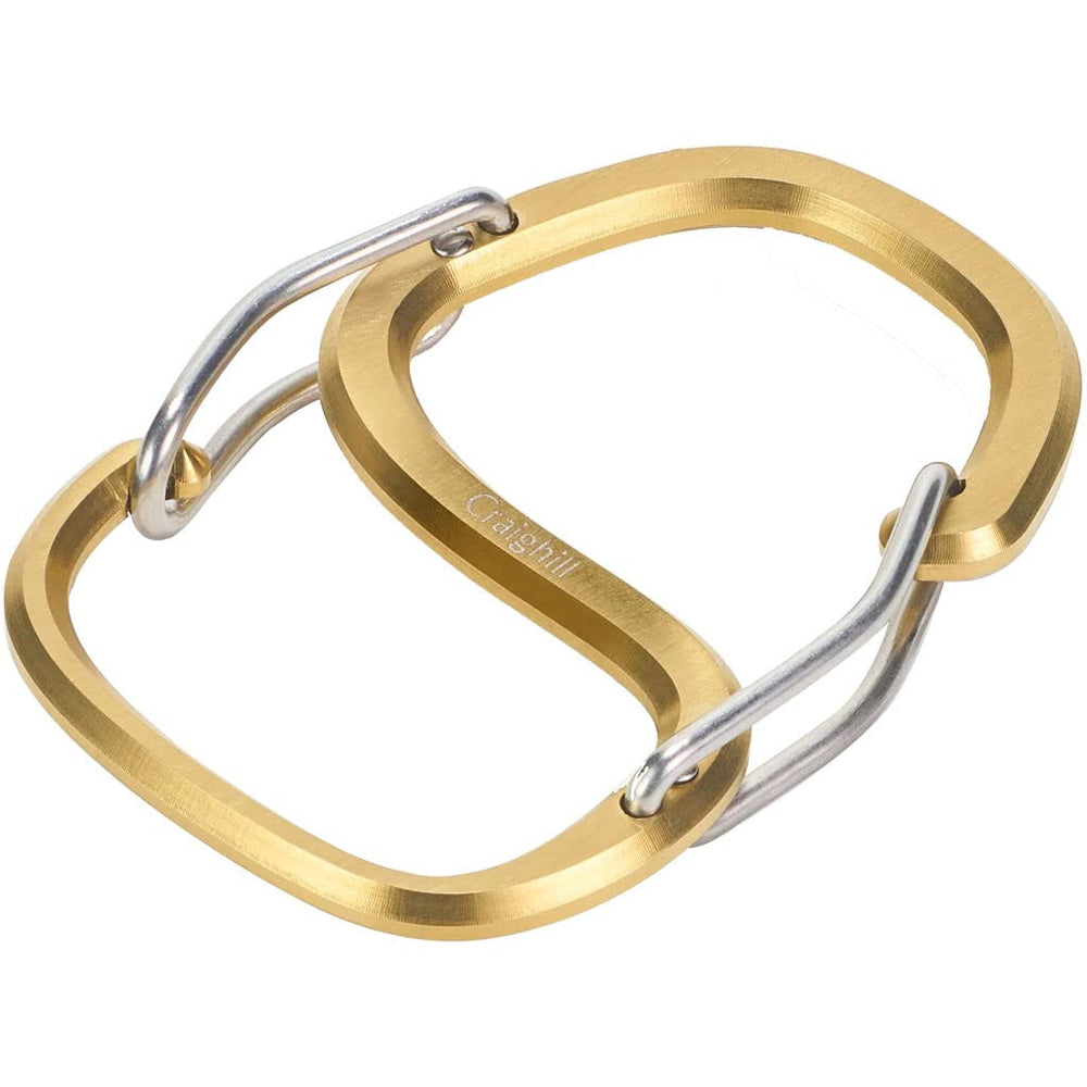 Craighill Coachwhip carabiner closeup in stainless steel highlights secure daily carry.