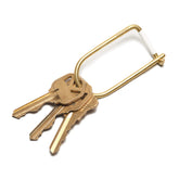 Craighill Wilson brass keyring carabiner clip secures keys with minimalist style.