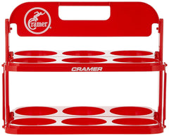 Cramer collapsible water bottle carrier folded storage view saves space.