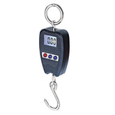 300 kg electronic crane scale with blue and orange housing and LCD display