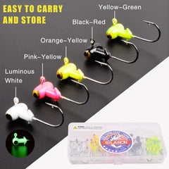 Crappie jig heads color variety overview