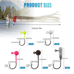 Set includes 70 jigs and soft plastic lures